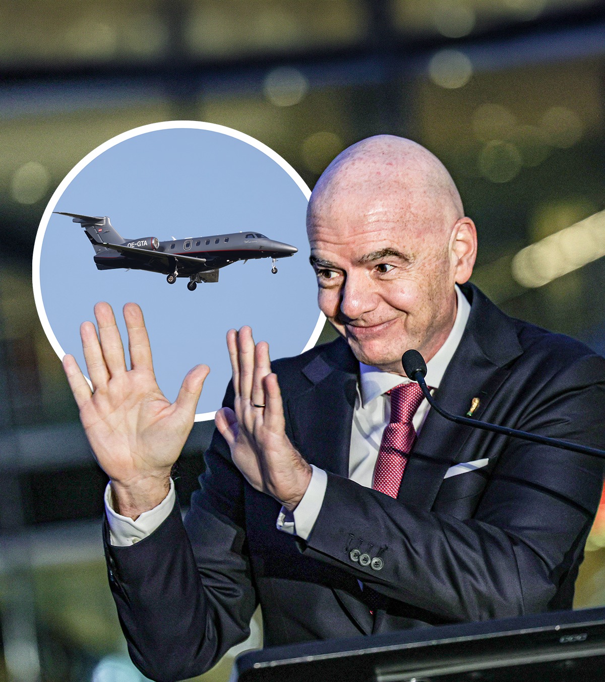 Infantino, minimum două meciuri pe zi Președintele FIFA s-a mutat într-un avion privat la Mondialul descris drept „cel mai poluant eveniment organizat vreodată”