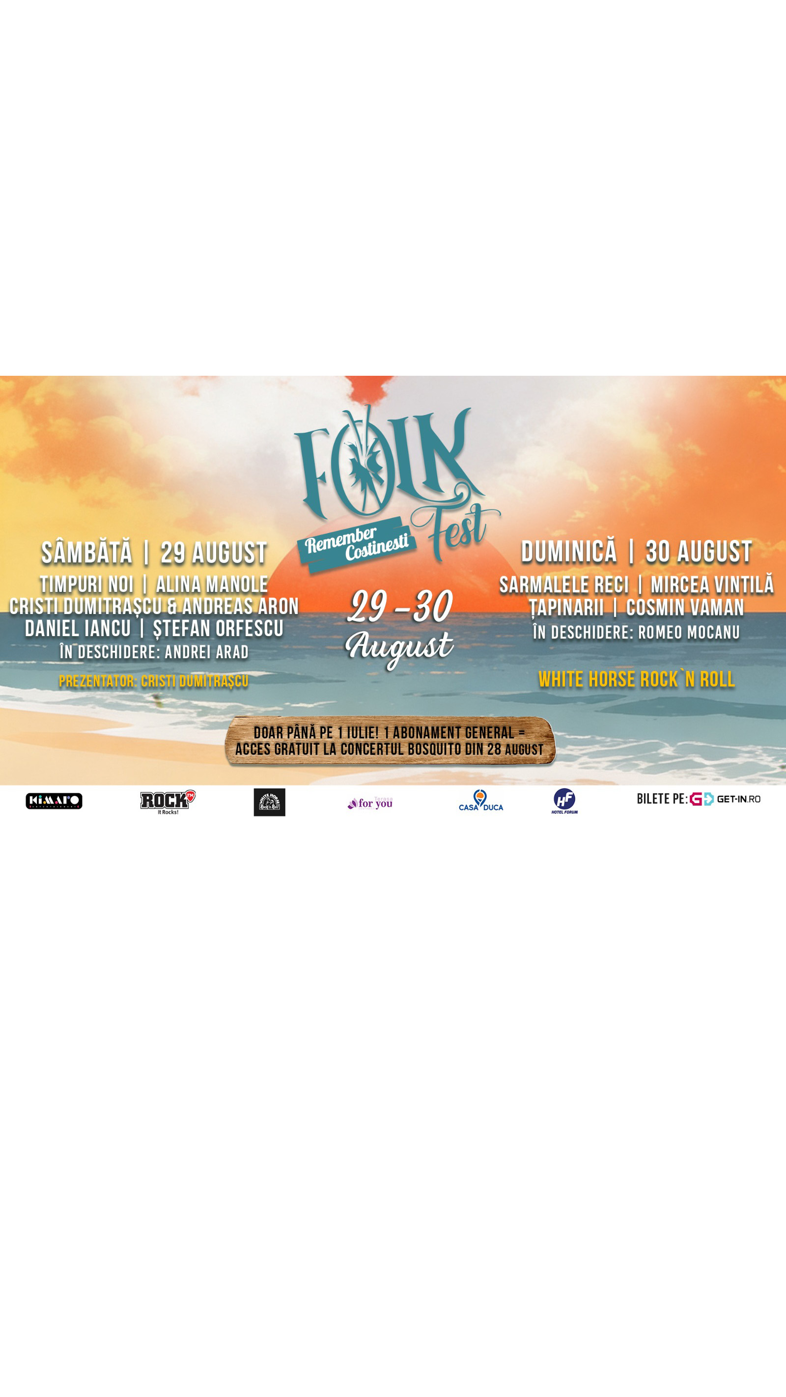 Spiritul liber De la malul mării revine: Festivalul „Folk Remember Costinești” 2026 