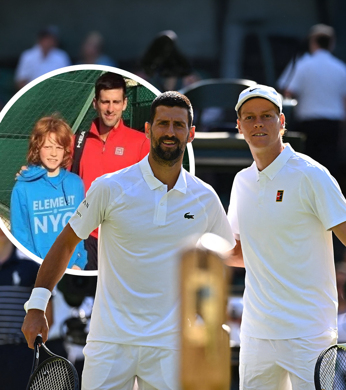 Mai apropiat ca vârstă de fiul lui Nole Semifinala Wimbledon Sinner - Djokovic readuce în atenție o imagine de acum 10 ani și o curiozitate
