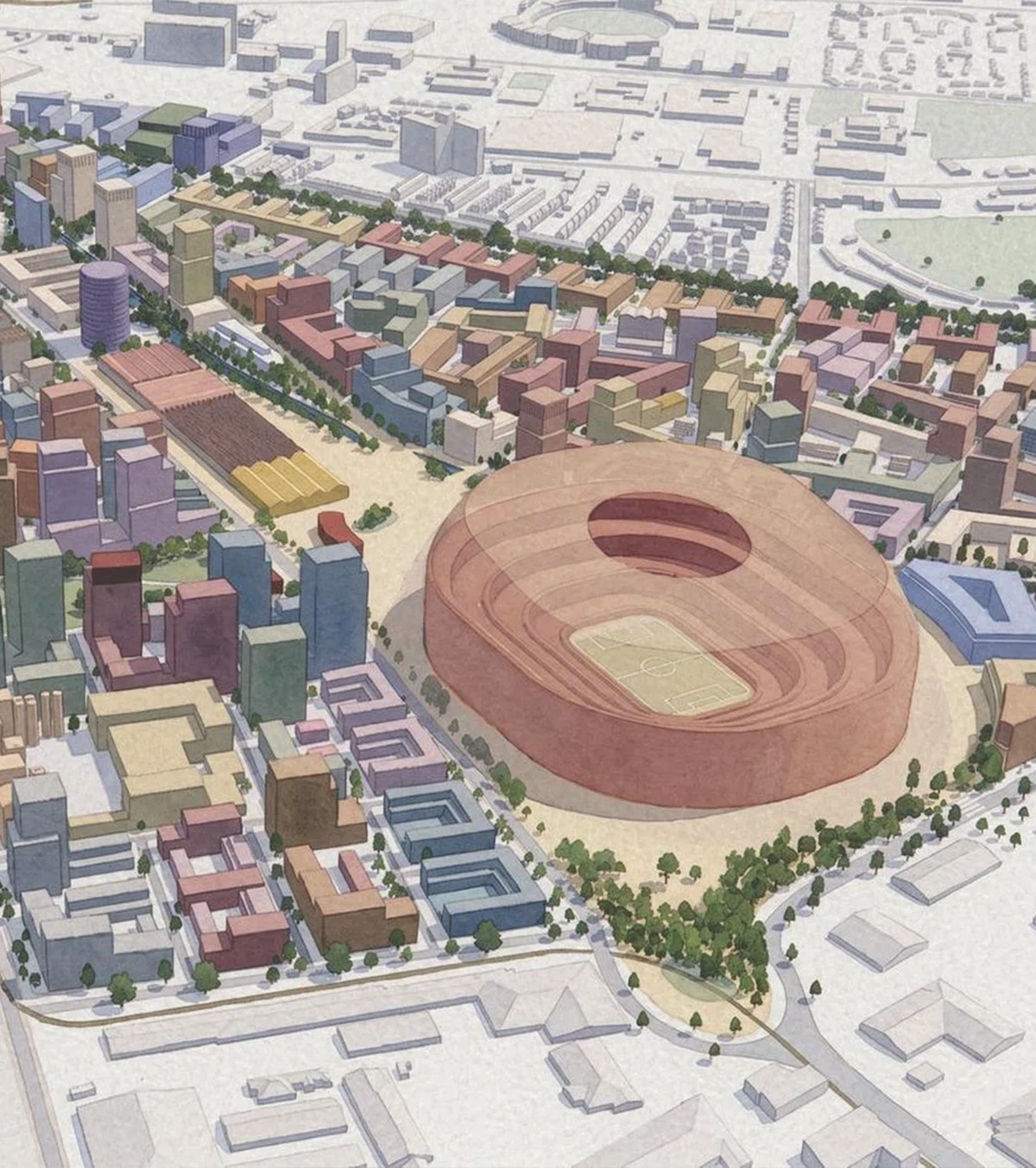 „Teatrul Viselor” devine un complex de vis Manchester United și-a prezentat planurile pentru arena de 100.000 de locuri, în centrul unui cartier de diverstisment
