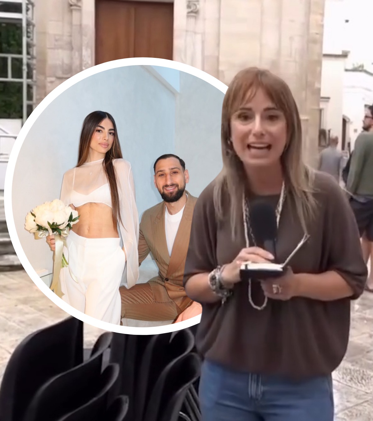 Gafă incredibilă în direct VIDEO. O jurnalistă din Italia a cucerit Internetul, după ce a transformat nunta lui Donnarumma într-o înmormântare!