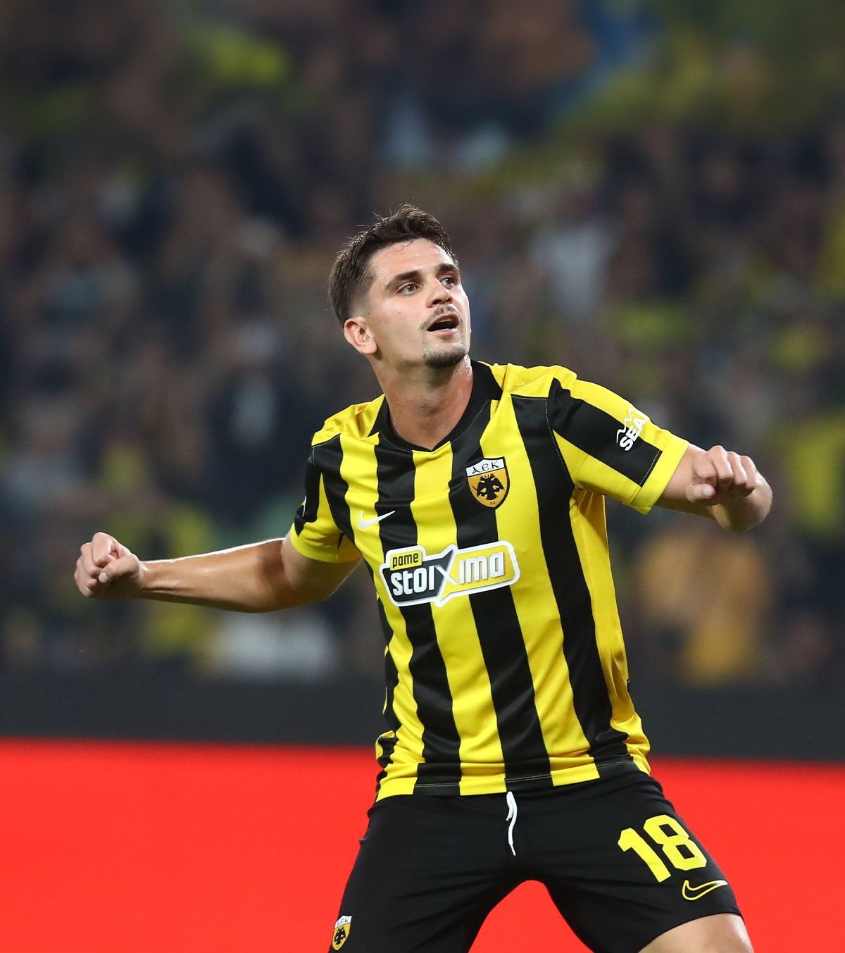 Eroul Răzvan Marin    FOTO.  Prima victorie pentru AEK Atena în UCL  după 20 de ani,  datorită românului! Reacția acestuia: „Destinul”