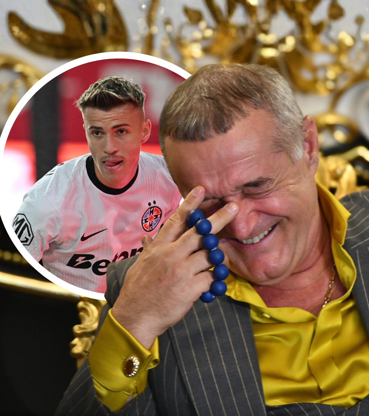„Păi ce, gazul e ilegal?”   Gigi Becali a negat formal, printre hohote cu subînțeles,  cazul șocant al lui Tavi Popescu